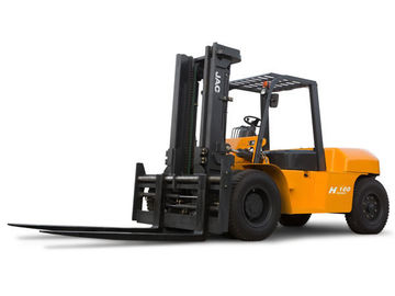 JAC 10 Ton Diesel Vorkheftruck, Grote Capaciteitscounterbalance Forklifts, Zware Materiaalvorkheftruck, Rode of Oranje Kleur leverancier