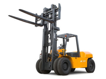 JAC 10 Ton Diesel Vorkheftruck, Grote Capaciteitscounterbalance Forklifts, Zware Materiaalvorkheftruck, Rode of Oranje Kleur leverancier